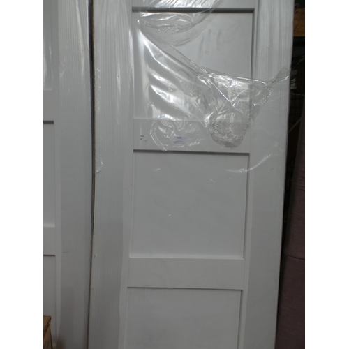 3225 - A 6ft x 2ft white primed slim internal door * this lot is subject to VAT