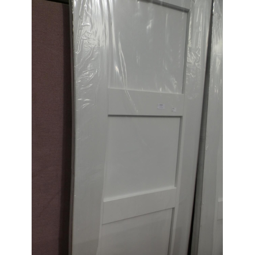 3226 - A 6ft x 2ft white primed slim internal door * this lot is subject to VAT