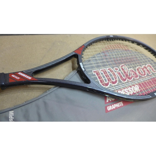 2101 - 3 Wilson tennis racquets inc. one graphite and Kuebler tennis racquet