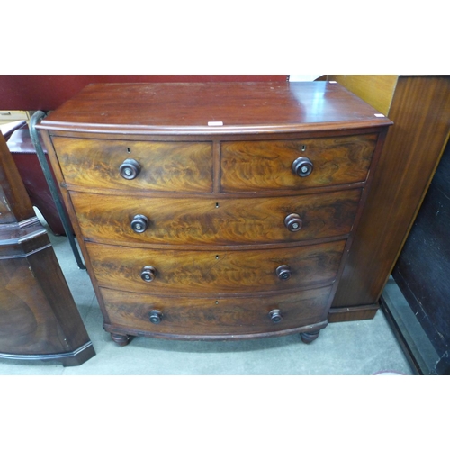 32a - A Victorian mahogany bow front chest of drawers