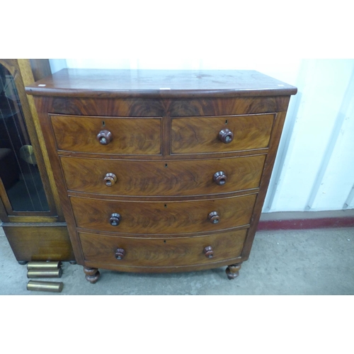 32b - A Victorian mahogany bow front chest of drawers