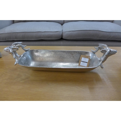 1311 - A silver deer display dish , 57cm x 17cm (2152522)   #