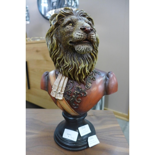 1318 - A lion bust on a round plinth (BD14516)   #