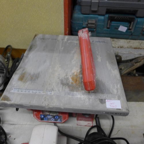 2007 - Plasplugs electric 240v tile cutter - W - boxed and Einhell 240v tile cutter