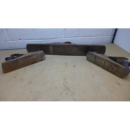 2012 - Three wood planes; 1 x No.7, 2 x No.4 Stanley