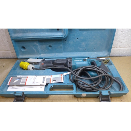 2037 - Makita 110v reciprocating saw & blades - W