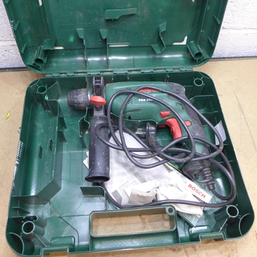 2051 - Bosch PSB65ORE 240v drill in case