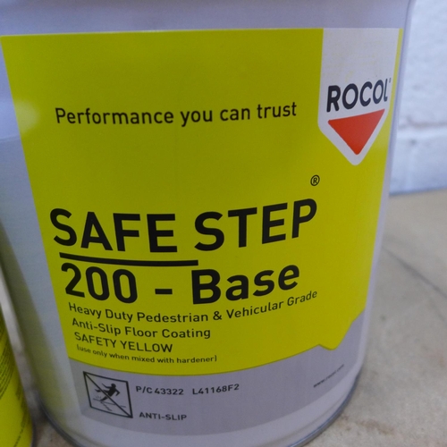 2065 - 2 x 5 ltr Rocol yellow safety step paint - unopened