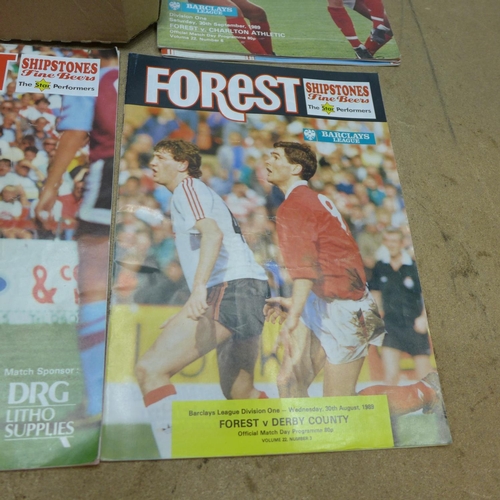 2117 - 50 Nottingham Forest programmes (1980's & 90's)