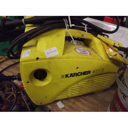 2422 - Karcher 411A jet washer, hose & lances