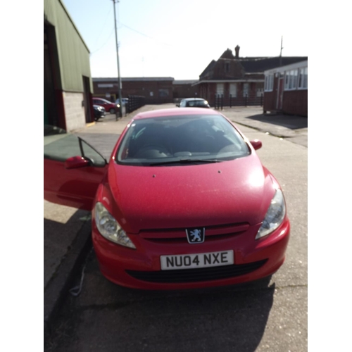 2445 - Peugeot 307cc Coupe 2004 NU04 NXE MOT 29.04.22 - on view Friday 9.30 - 4.45 - to be sold approx. 12.... 