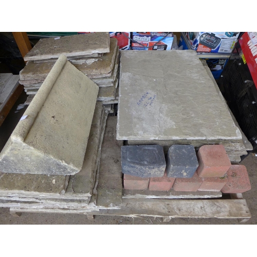 2997 - Pallet of stone slabs (approx. 20 sq. mtrs) & assorted stoneware