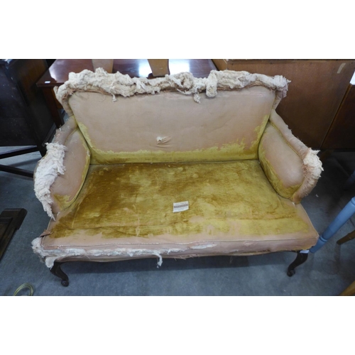 144 - A 19th Century French mahogany salon settee frame