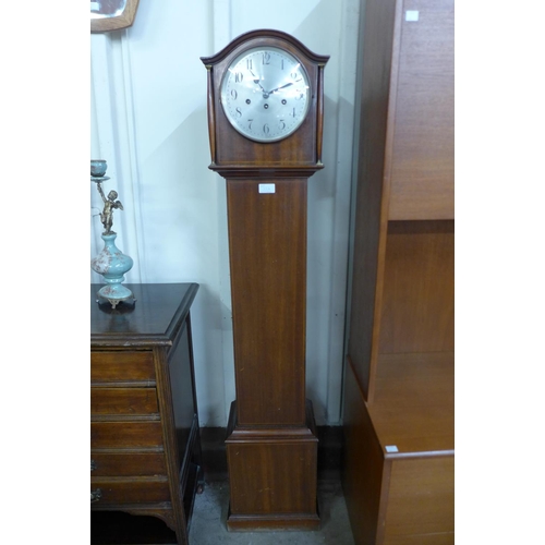 252 - An early 20th Century German Junghans inlaid mahogany dwarf longcase clock