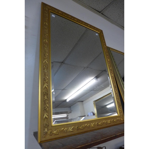 325 - A gilt framed bevelled mirror