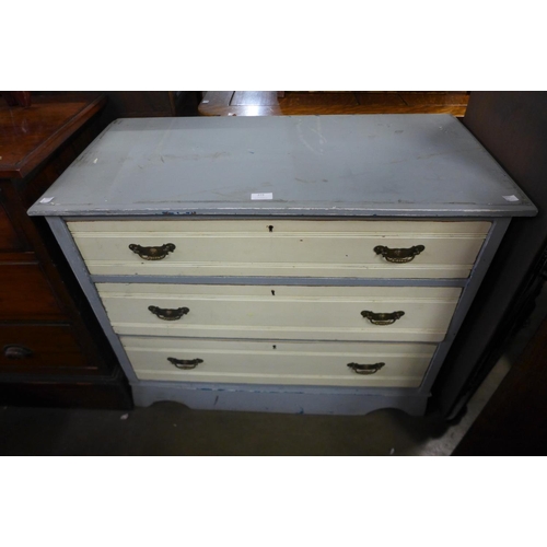 233 - An Edward VII painted beech chest of drawers