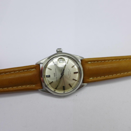 1017 - A Tudor Prince Oysterdate, self winding wristwatch, with a Rolex case and Rolex logo on buckle, 33mm... 