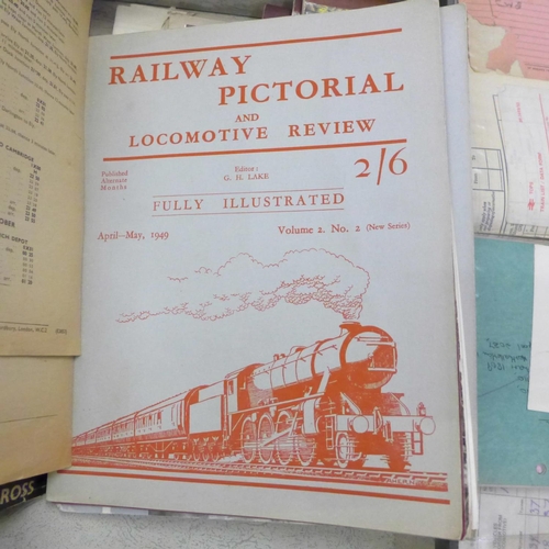 1051 - A large collection of railway related ephemera and books **PLEASE NOTE THIS LOT IS NOT ELIGIBLE FOR ... 