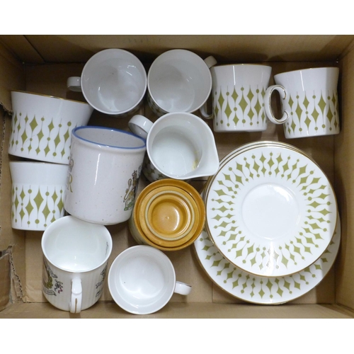 1089 - A part set of Greenways bone china, two other mugs and a pot **PLEASE NOTE THIS LOT IS NOT ELIGIBLE ... 