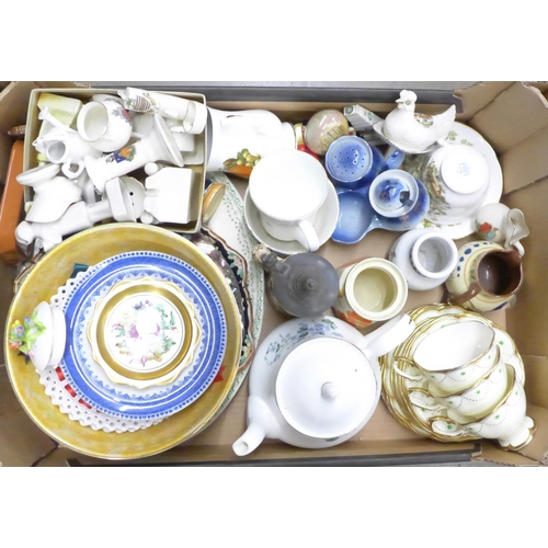 1107 - A collection of mixed china and crested ware, Royal Albert, etc. **PLEASE NOTE THIS LOT IS NOT ELIGI... 