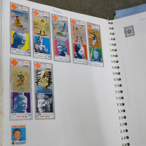 714 - Stamps; first day covers, Malaya and worldwide (two albums and envelope)