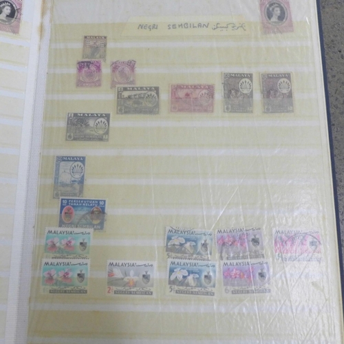 714 - Stamps; first day covers, Malaya and worldwide (two albums and envelope)