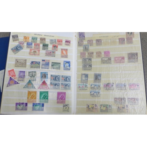 714 - Stamps; first day covers, Malaya and worldwide (two albums and envelope)