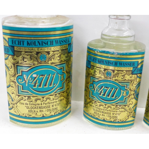 716 - Four graduated bottles of No 4711 Echt Kolnisch Wasser Original eau de Cologne