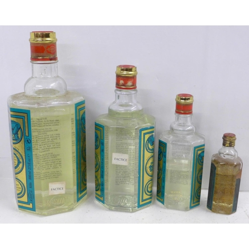 716 - Four graduated bottles of No 4711 Echt Kolnisch Wasser Original eau de Cologne