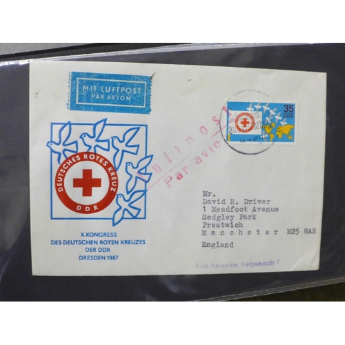 729 - Stamps; an album of Red Cross related covers (50 no.)