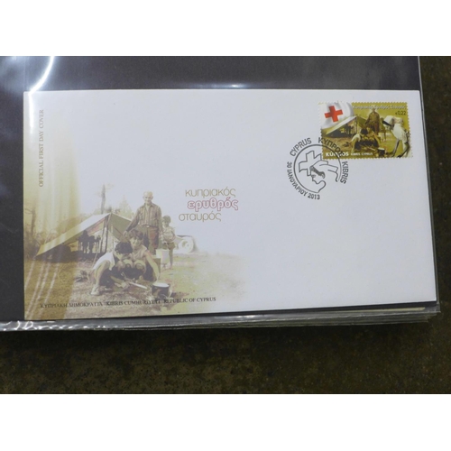 729 - Stamps; an album of Red Cross related covers (50 no.)