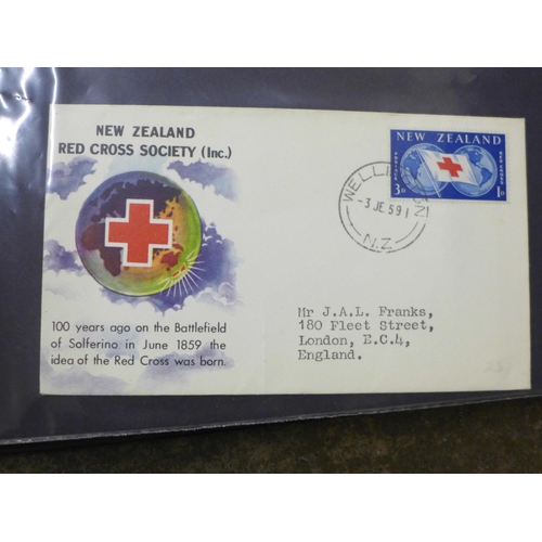 729 - Stamps; an album of Red Cross related covers (50 no.)