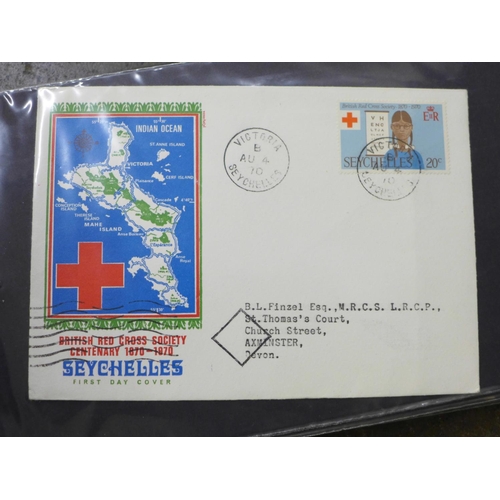 729 - Stamps; an album of Red Cross related covers (50 no.)