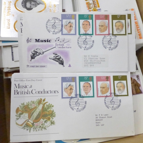 748 - A collection of first day covers, six sets, collated in years