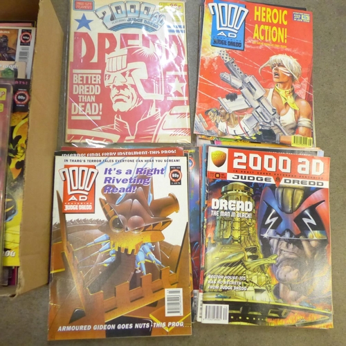 768 - Approximately 105 copies of 2000AD, Judge Dredd Specials and other comics from 1987 onwards