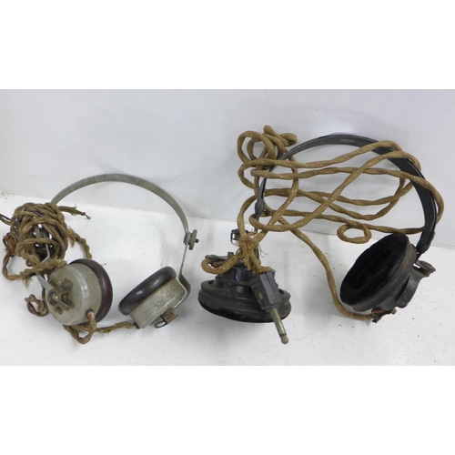 771 - Two pairs of radio head sets