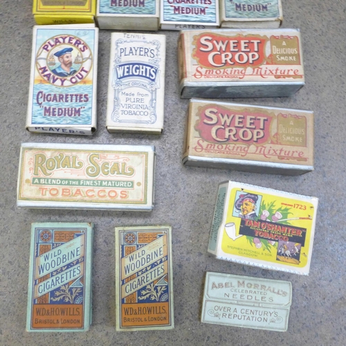 778 - Assorted early/mid 20th Century cigarette and tobacco boxes including Players, all empty