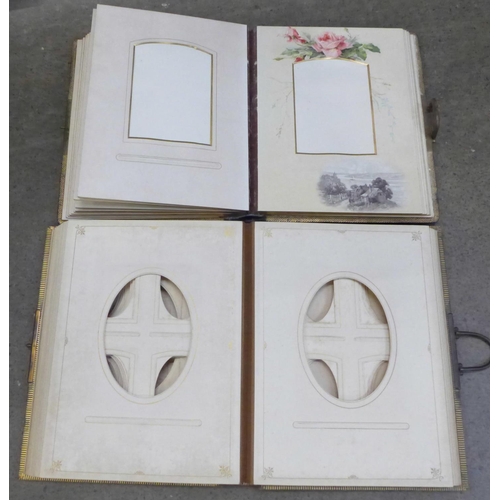 784 - Two Victorian photograph albums, both empty