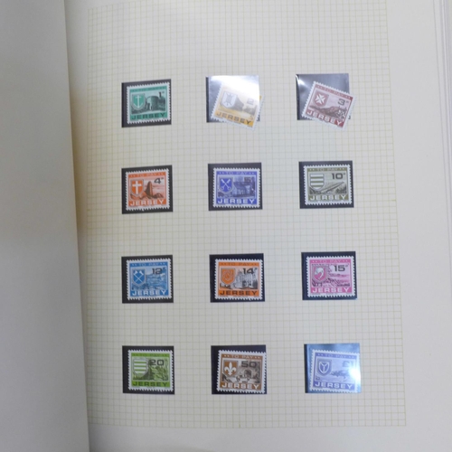 788 - Stamps; a box containing four albums of stamps, a Commonwealth catalogue and a boxed SG Simplex albu... 