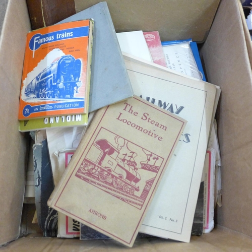 798 - Three boxes of railway related ephemera