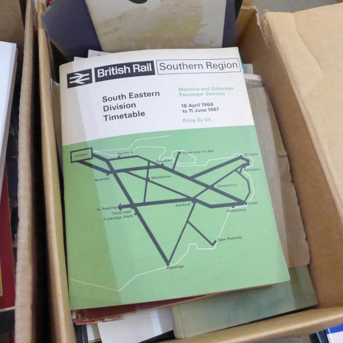 798 - Three boxes of railway related ephemera