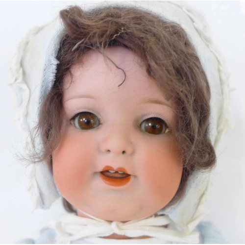 815 - A German Armand Marseille bisque head doll with brown sleep eyes, 996 A3M identification mark, circa... 