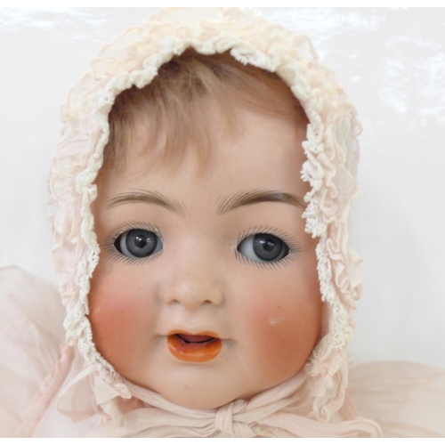 824 - A German Kammer & Reinhart for Simon & Halbig bisque head doll with blue flirty eyes, 126 identifica... 