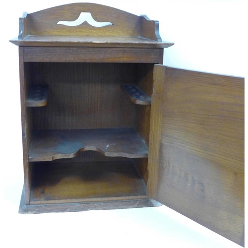 858 - A circa 1900 wooden smokers cabinet