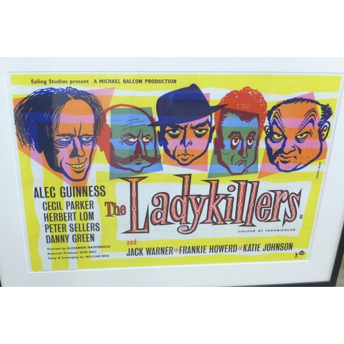 862 - A framed The Ladykillers poster, width of frame 82cm