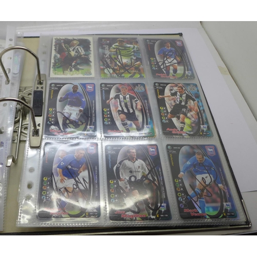 885 - A collection of signed football collectors cards; Gordon Banks, two Tom Finney on The Hotspur Footba... 