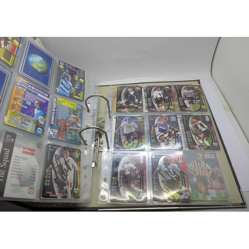 885 - A collection of signed football collectors cards; Gordon Banks, two Tom Finney on The Hotspur Footba... 