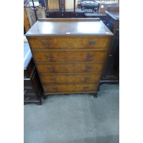 105 - A burr walnut chest of drawers