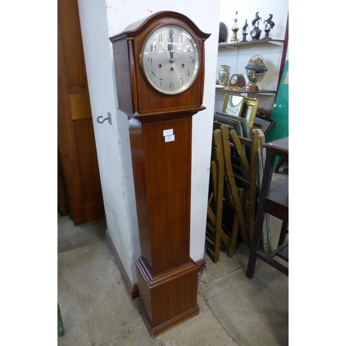 252 - An early 20th Century German Junghans inlaid mahogany dwarf longcase clock