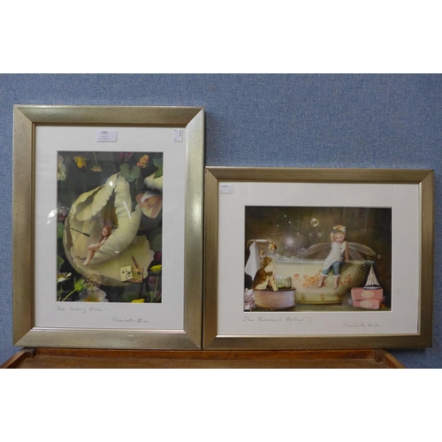 295 - Two signed Charlotte Bird prints, framed